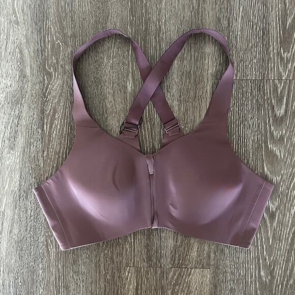 NWT Knix Catalyst Front Zip Sports Bra Size 5 38DD Dahlia Purple Maximum Support - Picture 10 of 13